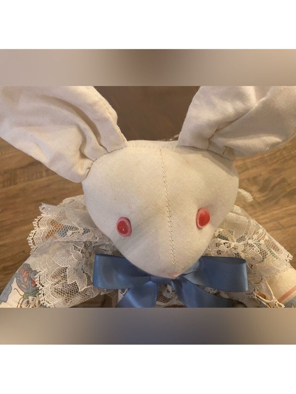 Handmade Rabbit Basket. Adorable for Easter or year-round to hold display items